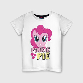 Детская футболка хлопок с принтом Красавица Пинки Пай в Курске, 100% хлопок | круглый вырез горловины, полуприлегающий силуэт, длина до линии бедер | pony | детские | красавица пинки пай | мой маленький пони | пинки пай | пони