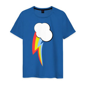 Мужская футболка хлопок с принтом Радуга пони в Курске, 100% хлопок | прямой крой, круглый вырез горловины, длина до линии бедер, слегка спущенное плечо. | детские | детям | для детей | мой маленький пони | пони | радуга