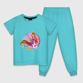 Детская пижама хлопок с принтом WinX - Флора в Курске, 100% хлопок |  брюки и футболка прямого кроя, без карманов, на брюках мягкая резинка на поясе и по низу штанин
 | win x | winx | винкс | детские | детям | для детей | феи | флора