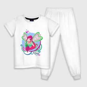 Детская пижама хлопок с принтом WinX - Рокси в Курске, 100% хлопок |  брюки и футболка прямого кроя, без карманов, на брюках мягкая резинка на поясе и по низу штанин
 | roxy | win x | winx | винкс | детские | детям | для детей | рокси | феи