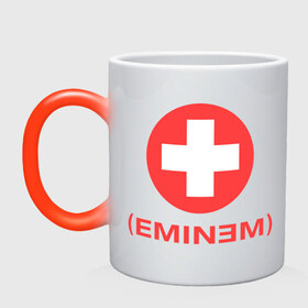 Кружка хамелеон с принтом Eminem+ в Курске, керамика | меняет цвет при нагревании, емкость 330 мл | 