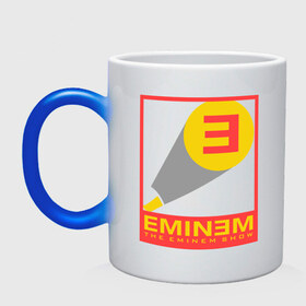 Кружка хамелеон с принтом The Eminem show в Курске, керамика | меняет цвет при нагревании, емкость 330 мл | eminem | зарубежный рэп | музыка | репчик | рэп | эменем | эминем
