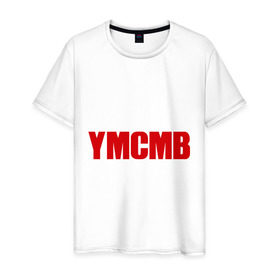 Мужская футболка хлопок с принтом Logo YMCMB в Курске, 100% хлопок | прямой крой, круглый вырез горловины, длина до линии бедер, слегка спущенное плечо. | Тематика изображения на принте: swag | модный | сваг | свег | свог | свэг | стиль