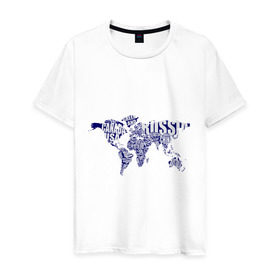 Мужская футболка хлопок с принтом атлас мира в Курске, 100% хлопок | прямой крой, круглый вырез горловины, длина до линии бедер, слегка спущенное плечо. | карта | карта мира | материк | путешествие | страна | туризм | туристические