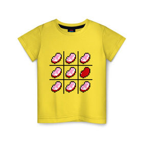 Детская футболка хлопок с принтом Сердца minecraft в Курске, 100% хлопок | круглый вырез горловины, полуприлегающий силуэт, длина до линии бедер | boom | minecraft | игры | компьютерные игры | майнкрафт