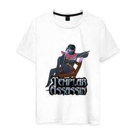 Мужская футболка хлопок с принтом Templar assassin в Курске, 100% хлопок | прямой крой, круглый вырез горловины, длина до линии бедер, слегка спущенное плечо. | dota | dota 2 | дота | дота 2 | компьютерные игры | персонаж доты