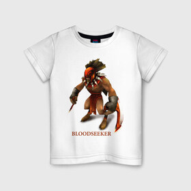 Детская футболка хлопок с принтом Bloodseeker в Курске, 100% хлопок | круглый вырез горловины, полуприлегающий силуэт, длина до линии бедер | bloodseeker | dota | dota 2 | дота | дота 2 | игры | компьютерные игры