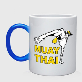 Кружка хамелеон с принтом Muay thai (Тайский бокс) в Курске, керамика | меняет цвет при нагревании, емкость 330 мл | муай тай