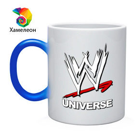 Кружка хамелеон с принтом WWE universe в Курске, керамика | меняет цвет при нагревании, емкость 330 мл | джон сина