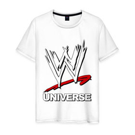 Мужская футболка хлопок с принтом WWE universe в Курске, 100% хлопок | прямой крой, круглый вырез горловины, длина до линии бедер, слегка спущенное плечо. | Тематика изображения на принте: джон сина