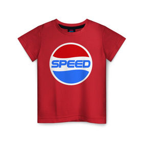 Детская футболка хлопок с принтом Pepsi Speed в Курске, 100% хлопок | круглый вырез горловины, полуприлегающий силуэт, длина до линии бедер | pepsi | speed | антибренд | бренд | пепси | скорость