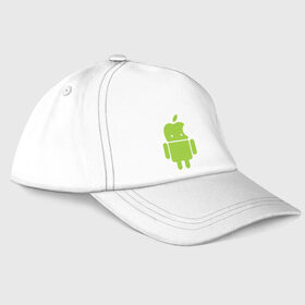 Бейсболка с принтом Android Applehead в Курске, 100% хлопок | классический козырек, металлическая застежка-регулятор размера | android | apple | админам | андроид | для админов | эпл