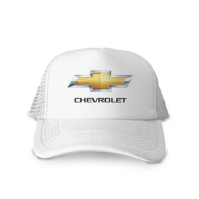 Кепка тракер с сеткой с принтом Chevrolet логотип в Курске, трикотажное полотно; задняя часть — сетка | длинный козырек, универсальный размер, пластиковая застежка | chevrole | chevrolet | logo chevrolet | логотип chevrole | логотип шевроле | шевроле