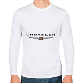 Мужской лонгслив хлопок с принтом Chrysler logo в Курске, 100% хлопок |  | chrysler | автомобиль chrysler | автомобиль краислер | краислер | логотип chrysler | логотип краислер