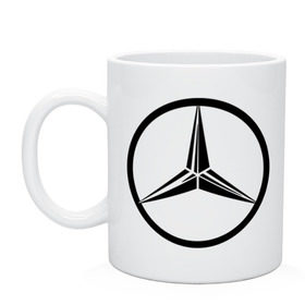 Кружка с принтом Mercedes-Benz logo в Курске, керамика | объем — 330 мл, диаметр — 80 мм. Принт наносится на бока кружки, можно сделать два разных изображения | mercedes | mercedes benz | логотип mercedes | логотип mercedes benz | логотип мерседерс бенс | мерен | мерседерс | мерседерс бенс