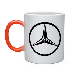 Кружка хамелеон с принтом Mercedes-Benz logo в Курске, керамика | меняет цвет при нагревании, емкость 330 мл | Тематика изображения на принте: mercedes | mercedes benz | логотип mercedes | логотип mercedes benz | логотип мерседерс бенс | мерен | мерседерс | мерседерс бенс