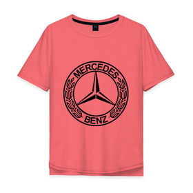 Мужская футболка хлопок Oversize с принтом Mercedes-Benz в Курске, 100% хлопок | свободный крой, круглый ворот, “спинка” длиннее передней части | mercedes | mercedes benz | логотип mercedes | логотип mercedes benz | логотип мерседерс бенс | мерен | мерседерс | мерседерс бенс