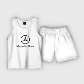 Детская пижама с шортами хлопок с принтом Logo Mercedes Benz в Курске,  |  | Тематика изображения на принте: mercedes | mercedes benz | логотип mercedes | логотип mercedes benz | логотип мерседерс бенс | мерен | мерседерс | мерседерс бенс