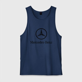 Мужская майка хлопок с принтом Logo Mercedes-Benz в Курске, 100% хлопок |  | mercedes | mercedes benz | логотип mercedes | логотип mercedes benz | логотип мерседерс бенс | мерен | мерседерс | мерседерс бенс