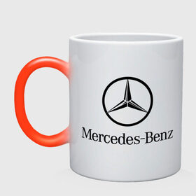 Кружка хамелеон с принтом Logo Mercedes-Benz в Курске, керамика | меняет цвет при нагревании, емкость 330 мл | Тематика изображения на принте: mercedes | mercedes benz | логотип mercedes | логотип mercedes benz | логотип мерседерс бенс | мерен | мерседерс | мерседерс бенс