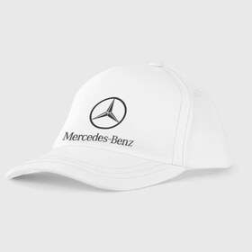 Детская бейсболка с принтом Logo Mercedes-Benz в Курске, 100% хлопок | классический козырек, металлическая застежка-регулятор размера | Тематика изображения на принте: mercedes | mercedes benz | логотип mercedes | логотип mercedes benz | логотип мерседерс бенс | мерен | мерседерс | мерседерс бенс