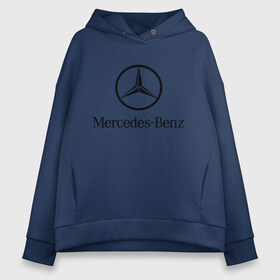 Женское худи Oversize хлопок с принтом Logo Mercedes-Benz в Курске, френч-терри — 70% хлопок, 30% полиэстер. Мягкий теплый начес внутри —100% хлопок | боковые карманы, эластичные манжеты и нижняя кромка, капюшон на магнитной кнопке | mercedes | mercedes benz | логотип mercedes | логотип mercedes benz | логотип мерседерс бенс | мерен | мерседерс | мерседерс бенс