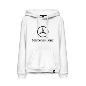 Мужская толстовка хлопок с принтом Logo Mercedes-Benz в Курске, френч-терри, мягкий теплый начес внутри (100% хлопок) | карман-кенгуру, эластичные манжеты и нижняя кромка, капюшон с подкладом и шнурком | Тематика изображения на принте: mercedes | mercedes benz | логотип mercedes | логотип mercedes benz | логотип мерседерс бенс | мерен | мерседерс | мерседерс бенс