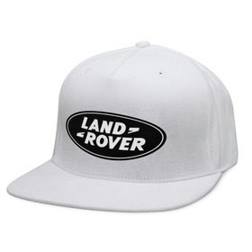 Кепка снепбек с прямым козырьком с принтом Land Rover logo в Курске, хлопок 100% |  | land rove | автомобиль land rove | автомобиль ланд ровер | ланд ровер