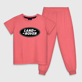 Детская пижама хлопок с принтом Land Rover logo в Курске, 100% хлопок |  брюки и футболка прямого кроя, без карманов, на брюках мягкая резинка на поясе и по низу штанин
 | land rove | автомобиль land rove | автомобиль ланд ровер | ланд ровер