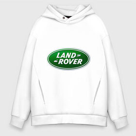 Мужское худи Oversize хлопок с принтом Logo Land Rover в Курске, френч-терри — 70% хлопок, 30% полиэстер. Мягкий теплый начес внутри —100% хлопок | боковые карманы, эластичные манжеты и нижняя кромка, капюшон на магнитной кнопке | Тематика изображения на принте: land rove | автомобиль land rove | автомобиль ланд ровер | ланд ровер