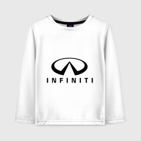 Детский лонгслив хлопок с принтом Infiniti logo в Курске, 100% хлопок | круглый вырез горловины, полуприлегающий силуэт, длина до линии бедер | infiniti автомобиль | автомобиль инфинити | инфинити | логотип infiniti | логотип инфинити
