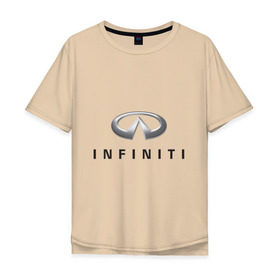 Мужская футболка хлопок Oversize с принтом Logo Infiniti в Курске, 100% хлопок | свободный крой, круглый ворот, “спинка” длиннее передней части | Тематика изображения на принте: infiniti автомобиль | автомобиль инфинити | инфинити | логотип infiniti | логотип инфинити