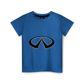 Детская футболка хлопок с принтом Значок Infiniti в Курске, 100% хлопок | круглый вырез горловины, полуприлегающий силуэт, длина до линии бедер | infiniti автомобиль | автомобиль инфинити | инфинити | логотип infiniti | логотип инфинити