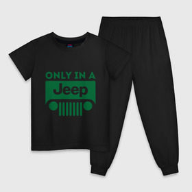 Детская пижама хлопок с принтом Only in a Jeep в Курске, 100% хлопок |  брюки и футболка прямого кроя, без карманов, на брюках мягкая резинка на поясе и по низу штанин
 | jeep | only in a jeep | автомобиль jeep | автомобиль джип | джип | логотип jeep | логотип джип