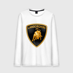 Мужской лонгслив хлопок с принтом Lamborghini logo в Курске, 100% хлопок |  | lamborghini | автомобиль lamborghini | ламборджини | ламборджини автомобиль | логотип lamborghini | логотип ламборджини