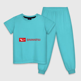 Детская пижама хлопок с принтом Daihatsu logo в Курске, 100% хлопок |  брюки и футболка прямого кроя, без карманов, на брюках мягкая резинка на поясе и по низу штанин
 | daihatsu | автомобиль daihatsu | логотип daihatsu