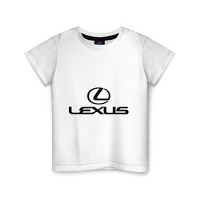 Детская футболка хлопок с принтом Lexus logo в Курске, 100% хлопок | круглый вырез горловины, полуприлегающий силуэт, длина до линии бедер | lexus | автобренды | автолюбителям | бренд | лексус | логотип
