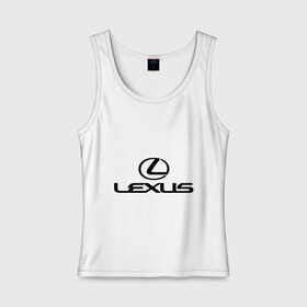Женская майка хлопок с принтом Lexus logo в Курске, 95% хлопок, 5% эластан |  | lexus | автобренды | автолюбителям | бренд | лексус | логотип