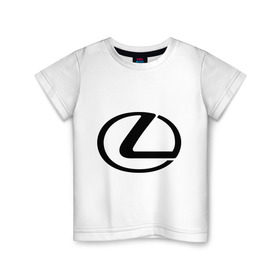 Детская футболка хлопок с принтом Logo lexus в Курске, 100% хлопок | круглый вырез горловины, полуприлегающий силуэт, длина до линии бедер | Тематика изображения на принте: lexus | автобренды | автолюбителям | бренд | лексус | логотип