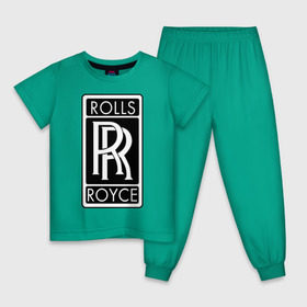 Детская пижама хлопок с принтом Rolls-Royce в Курске, 100% хлопок |  брюки и футболка прямого кроя, без карманов, на брюках мягкая резинка на поясе и по низу штанин
 | Тематика изображения на принте: rolls royce | rr | автобренды | автолюбителям | бренд | логотип | ролл ройс | ролс ройс
