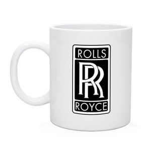 Кружка с принтом Rolls-Royce в Курске, керамика | объем — 330 мл, диаметр — 80 мм. Принт наносится на бока кружки, можно сделать два разных изображения | rolls royce | rr | автобренды | автолюбителям | бренд | логотип | ролл ройс | ролс ройс