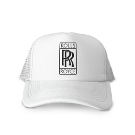 Кепка тракер с сеткой с принтом Rolls-Royce logo в Курске, трикотажное полотно; задняя часть — сетка | длинный козырек, универсальный размер, пластиковая застежка | Тематика изображения на принте: rolls royce | rr | автобренды | автолюбителям | бренд | логотип | ролл ройс | ролс ройс