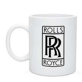 Кружка с принтом Rolls-Royce logo в Курске, керамика | объем — 330 мл, диаметр — 80 мм. Принт наносится на бока кружки, можно сделать два разных изображения | rolls royce | rr | автобренды | автолюбителям | бренд | логотип | ролл ройс | ролс ройс