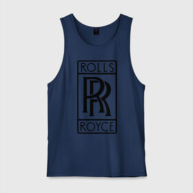 Мужская майка хлопок с принтом Rolls-Royce logo в Курске, 100% хлопок |  | Тематика изображения на принте: rolls royce | rr | автобренды | автолюбителям | бренд | логотип | ролл ройс | ролс ройс