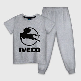 Детская пижама хлопок с принтом Iveco в Курске, 100% хлопок |  брюки и футболка прямого кроя, без карманов, на брюках мягкая резинка на поясе и по низу штанин
 | iveco | автобренды | автолюбителям | бренд | ивеко | логотип