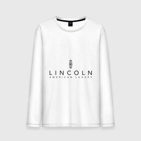 Мужской лонгслив хлопок с принтом Lincoln logo в Курске, 100% хлопок |  | lincoln | автобренды | автолюбителям | бренд | линкольн | логотип