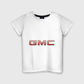 Детская футболка хлопок с принтом Logo GMC в Курске, 100% хлопок | круглый вырез горловины, полуприлегающий силуэт, длина до линии бедер | 