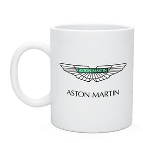 Кружка с принтом Aston Martin logo в Курске, керамика | объем — 330 мл, диаметр — 80 мм. Принт наносится на бока кружки, можно сделать два разных изображения | aston martin | автобренды | автолюбителям | астин мартин | астон мартин | бренд | для автовладельцев | для автолюбителей | логотип