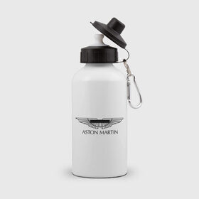 Бутылка спортивная с принтом Logo Aston Martin в Курске, металл | емкость — 500 мл, в комплекте две пластиковые крышки и карабин для крепления | aston martin | автобренды | автолюбителям | астин мартин | астон мартин | бренд | для автовладельцев | для автолюбителей | логотип