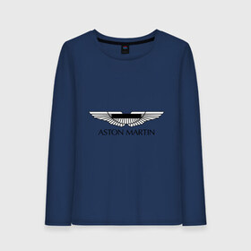 Женский лонгслив хлопок с принтом Logo Aston Martin в Курске, 100% хлопок |  | aston martin | автобренды | автолюбителям | астин мартин | астон мартин | бренд | для автовладельцев | для автолюбителей | логотип